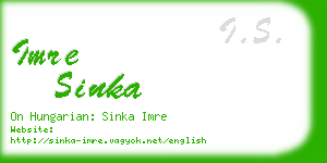 imre sinka business card